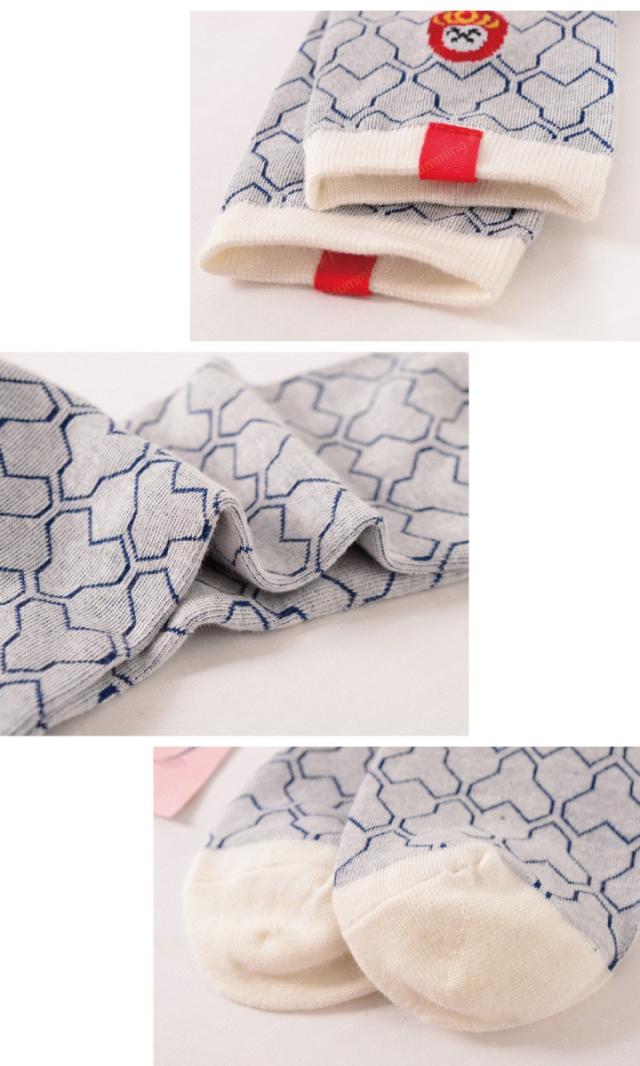 和柄ショートソックス