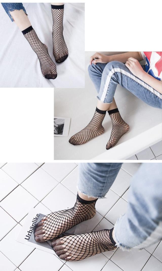 【2Pセット】ショート丈網タイツ