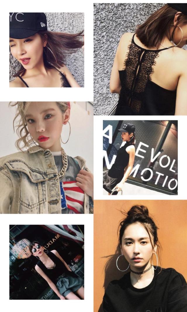 インパクト大 ビッグサイズ フープピアス 