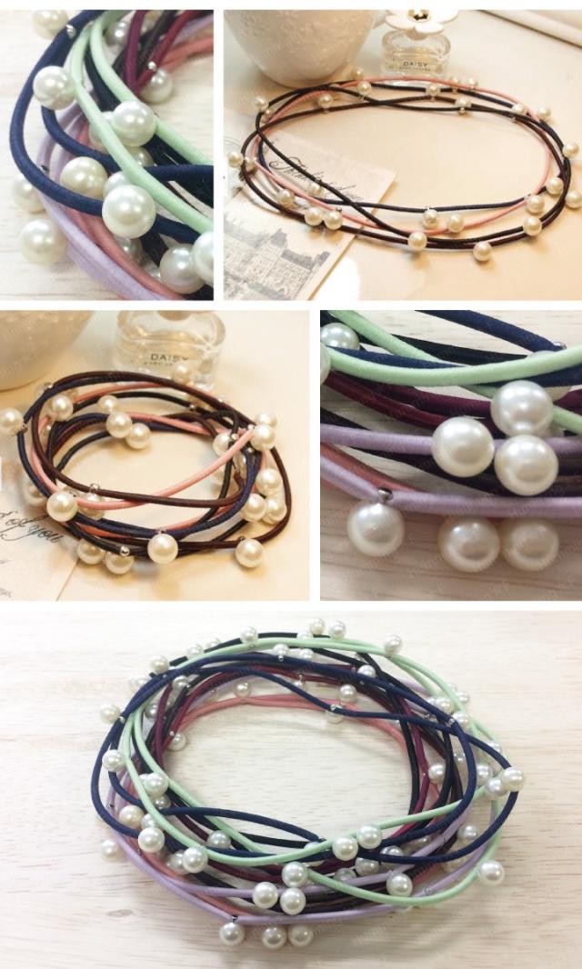 3way パール ヘアゴム 2Pset