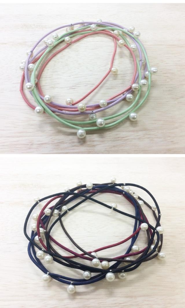 3way パール ヘアゴム 2Pset