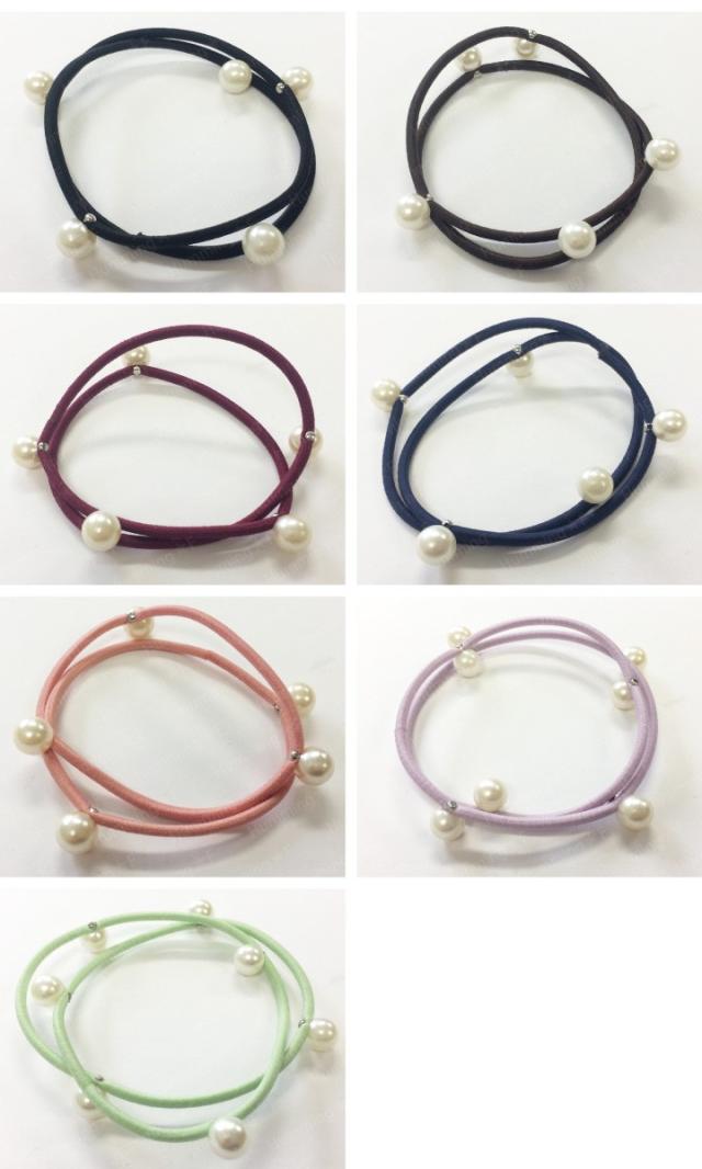3way パール ヘアゴム 2Pset