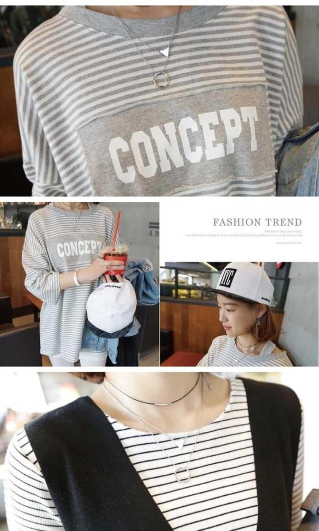 モチーフ付き3連ネックレス