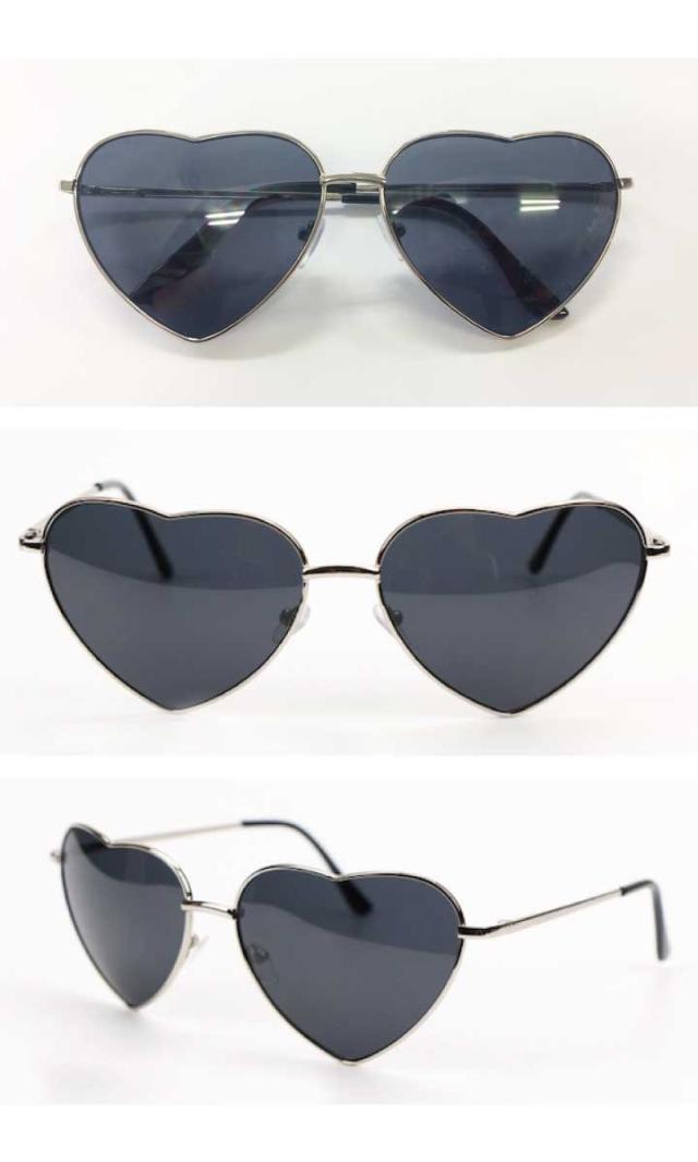 ハート型 メタルフレーム サングラス 