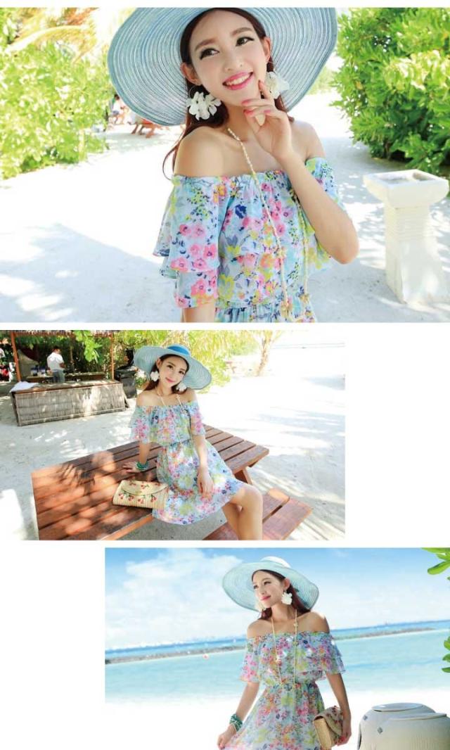 夏フェスの必須アイテム！造花小花付きフープピアス 