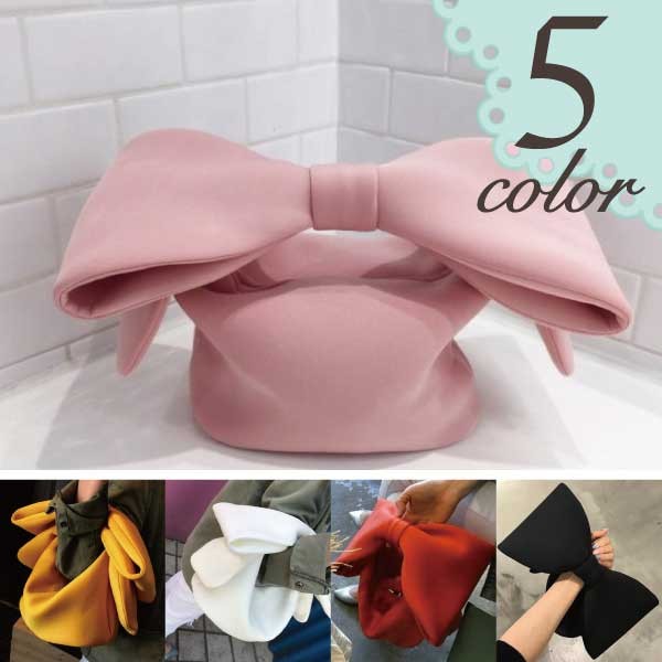 ビッグリボンのミニバッグ