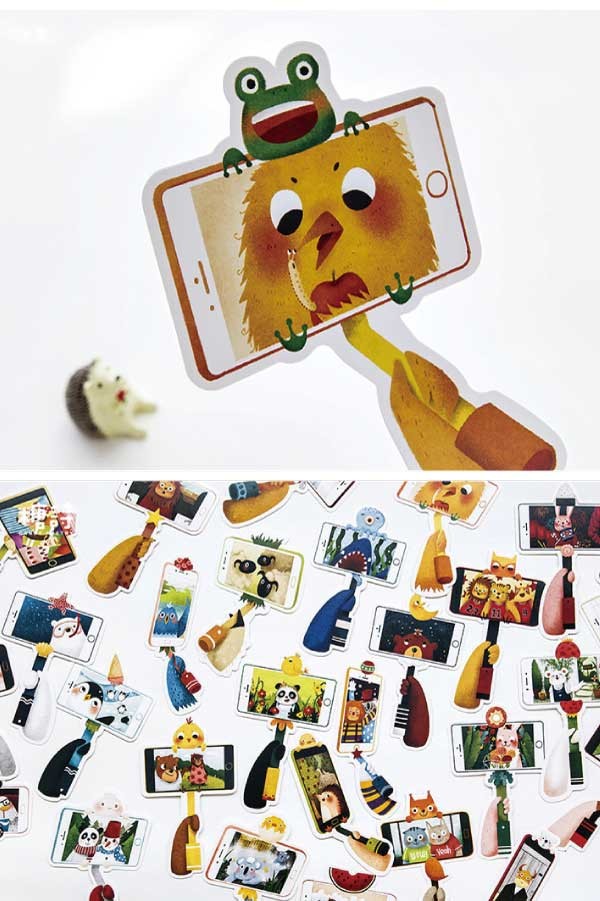 自撮りアニマルポストカード