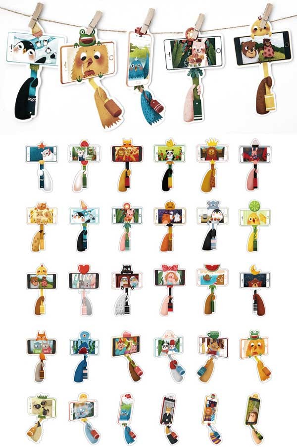 自撮りアニマルポストカード