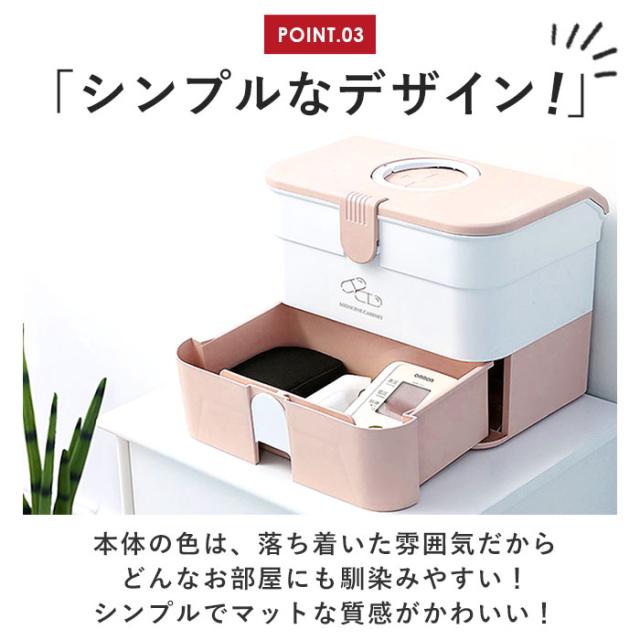 救急箱 薬箱 クスリ箱 大容量 家庭用 薬入れ 収納ケース 薬ケース 収納 