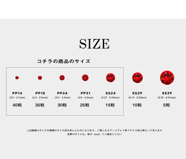スワロチャトンのサイズ/入数について