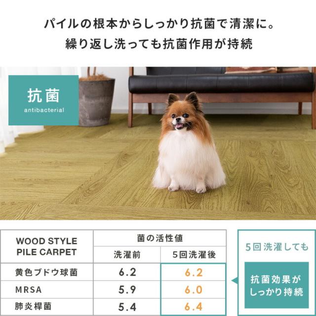 新品 定価81714円 滑らない木目調パイルカーペット ペット用 200x500