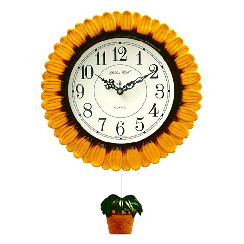 デザインの 掛け時計 北欧 時計 インテリア 振り子時計の通販はau Pay マーケット 知慧工房 商品ロットナンバー サンフラワー 掛け時計 壁掛け時計 おしゃれ 電波時計 掛時計 めします