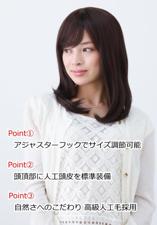 医療用ウィッグ 毛付き帽子