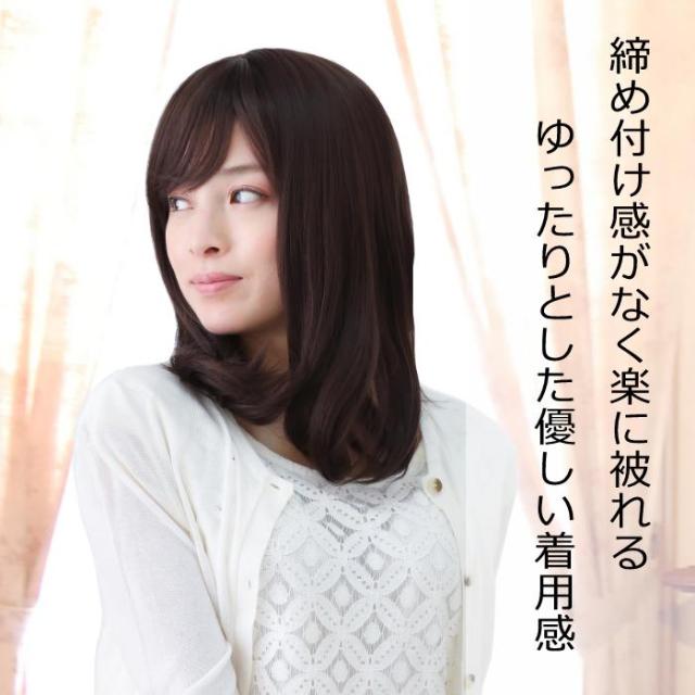 医療用ウィッグ 毛付き帽子