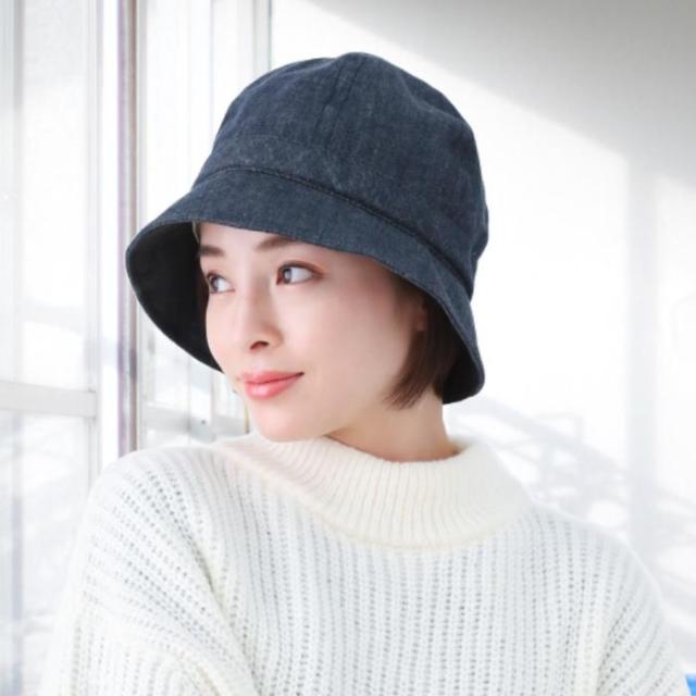 医療用に見えない医療用帽子 デニムクロッシェブラック