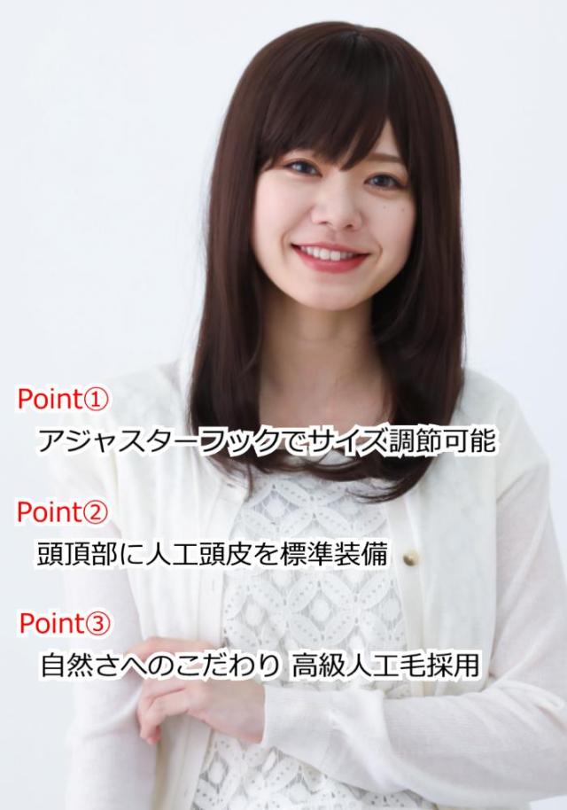 医療用ウィッグ 毛付き帽子