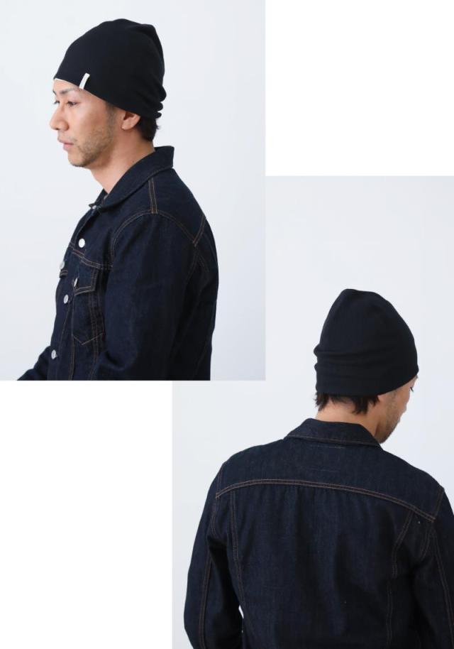 医療用に見えない医療用帽子 ワッフル風車ワッチ黒