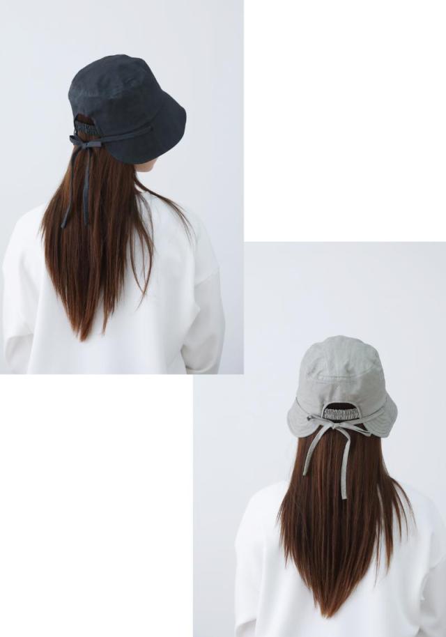 おしゃれな医療用帽子 後ろリボン付きクロッシェハット