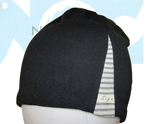 医療用帽子 エコ黒コンビシャロット