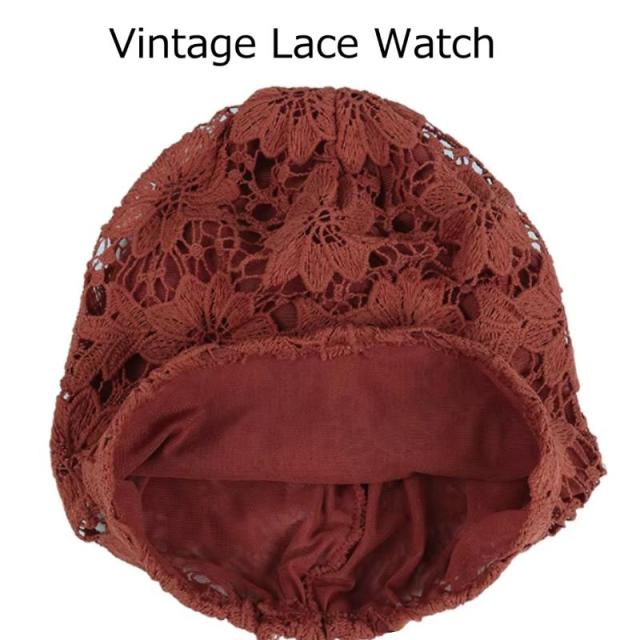 医療用帽子 おしゃれ ビンテージレースワッチ