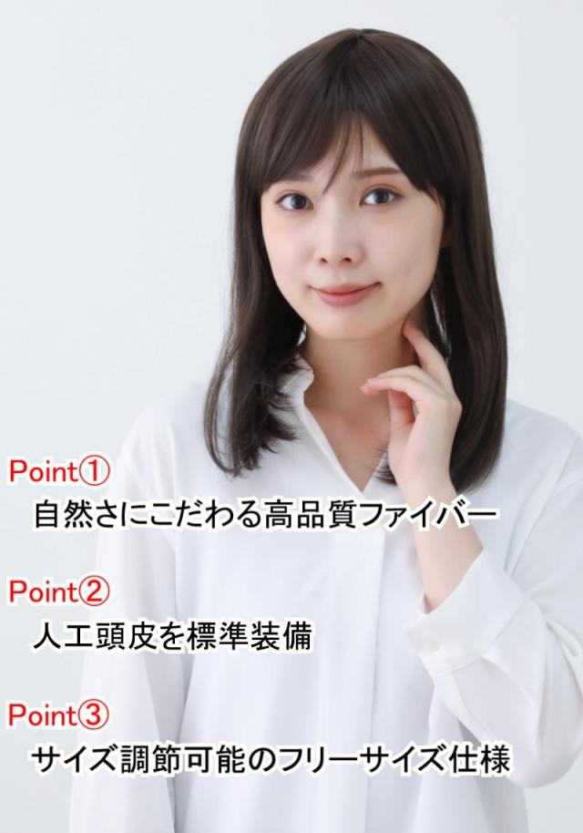 医療用ウィッグ 毛付き帽子