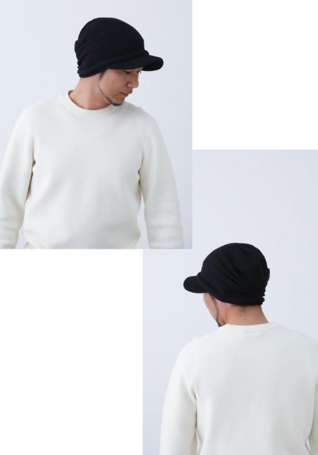 医療用帽子 オーガニックコットンプリーツニットキャスケット