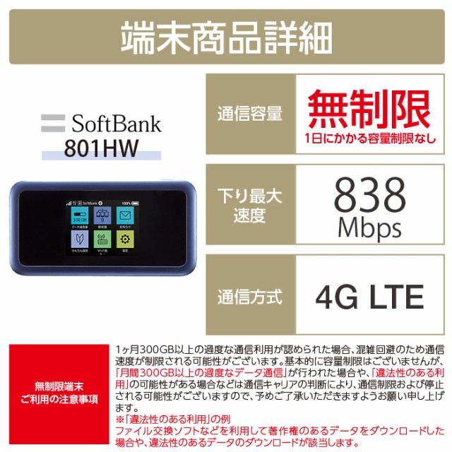 Wifi レンタル 無制限 7日 短期 1週間 E5577 Softbank wifiレンタル