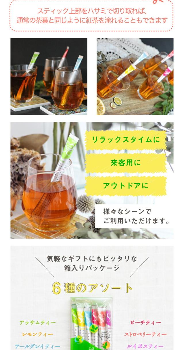 オランダ発 STYLE STICK スタイルスティック スタイルティーアソート　6本入り アッサムティー レモンティー フレーバーティー ルイボスティー ノンカフェイン リラックス 時短 ヘルシー アウトドア キャンプ　来客用 お茶 紅茶