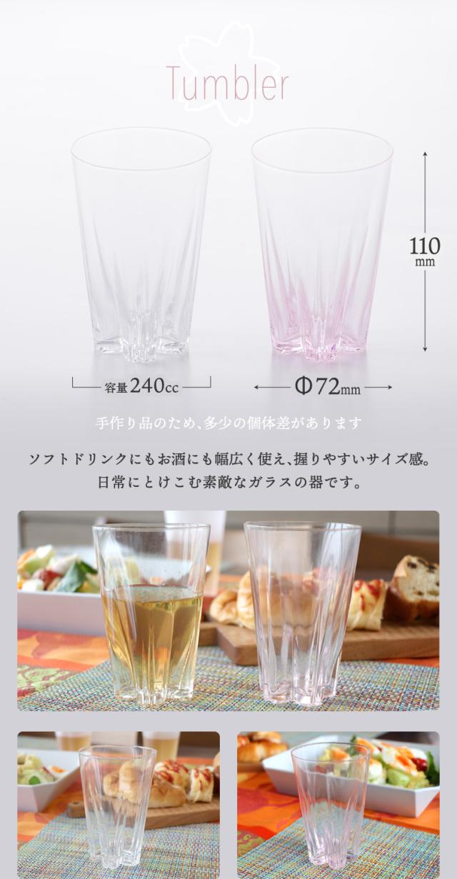 さくらさく グラス タンブラー コップ 日本製 ガラス