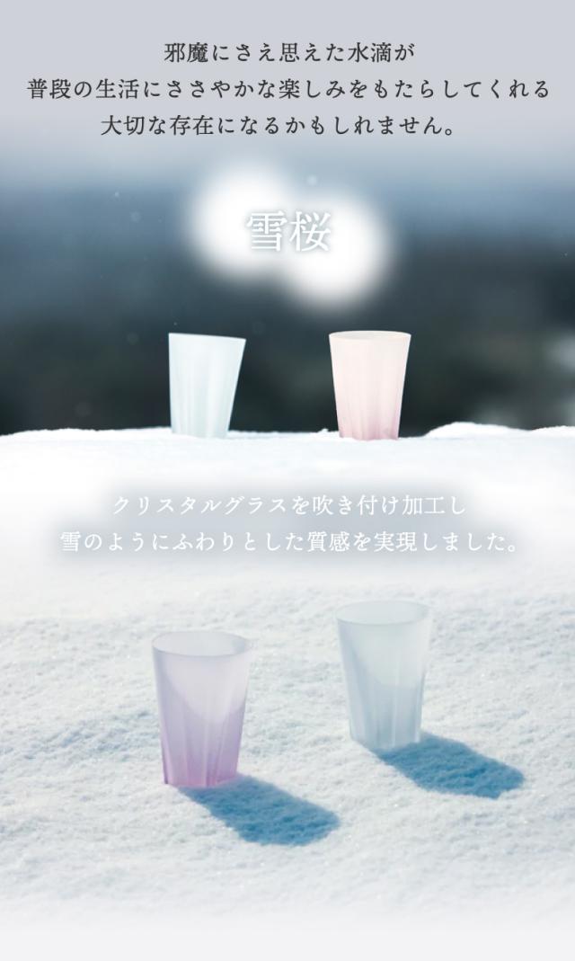  さくらさく 雪桜 グラス タンブラー コップ 日本製 ガラス