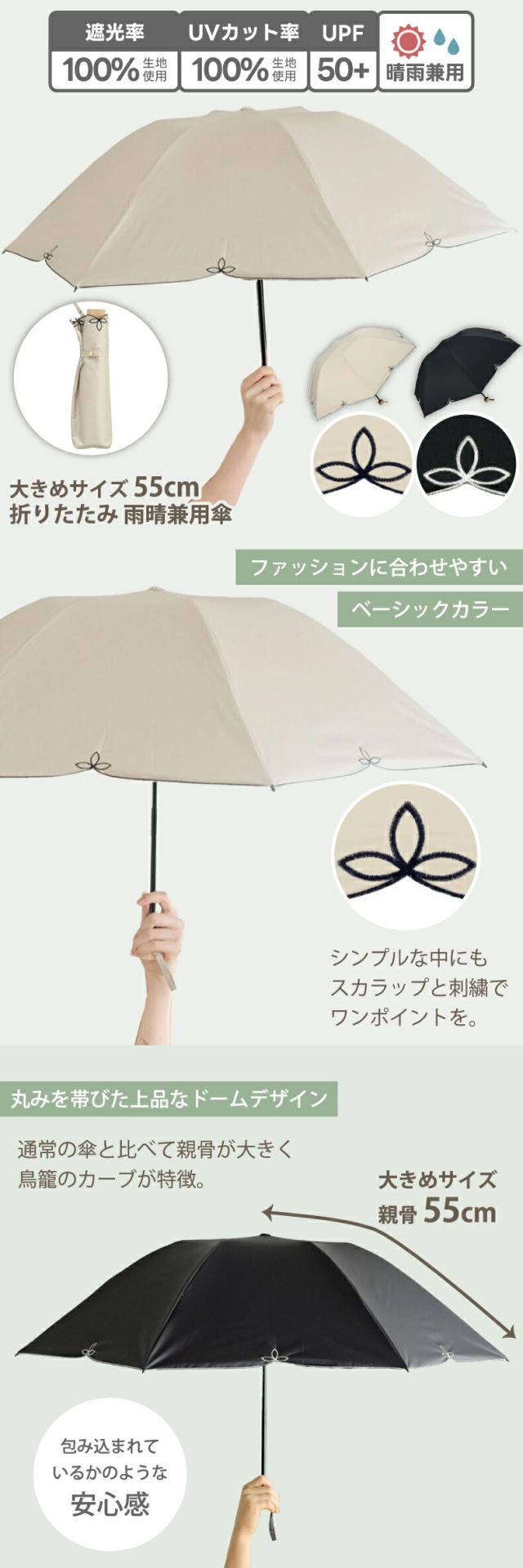 鳥かごのような丸みのある上品なシルエットの日傘