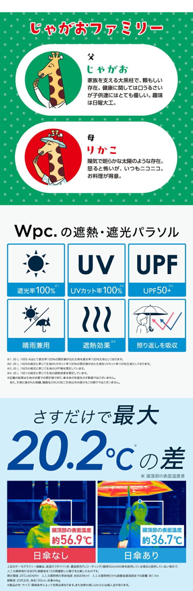 じゃがりこ×Wpc. 折りたたみ傘 限定コラボ じゃがおファミリー パッケージデザイン 日傘