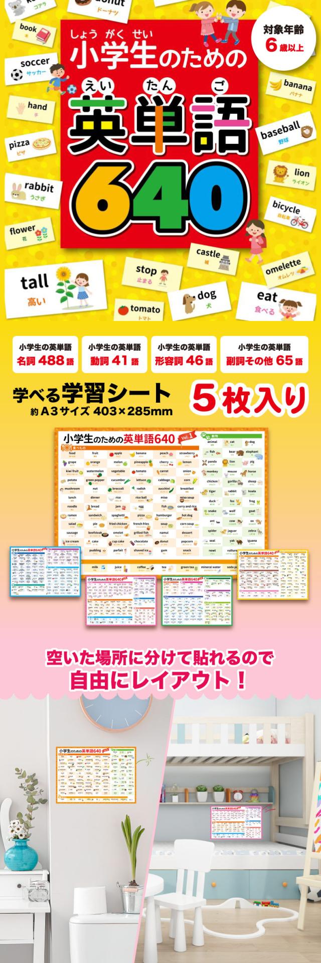 桜弥生 英単語ポスター 5枚セット