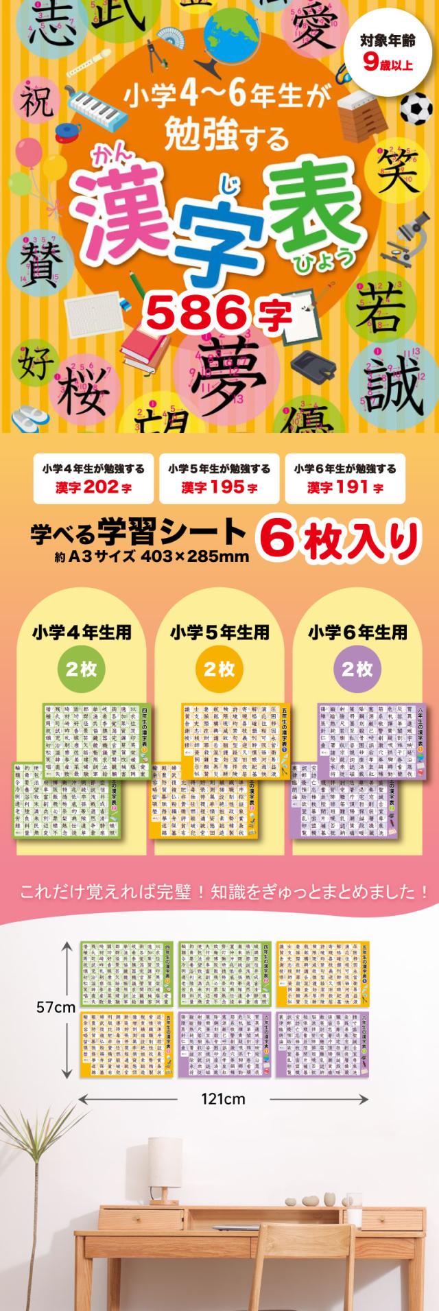 桜弥生 小学4〜6年生向けお風呂ポスター 6枚セット