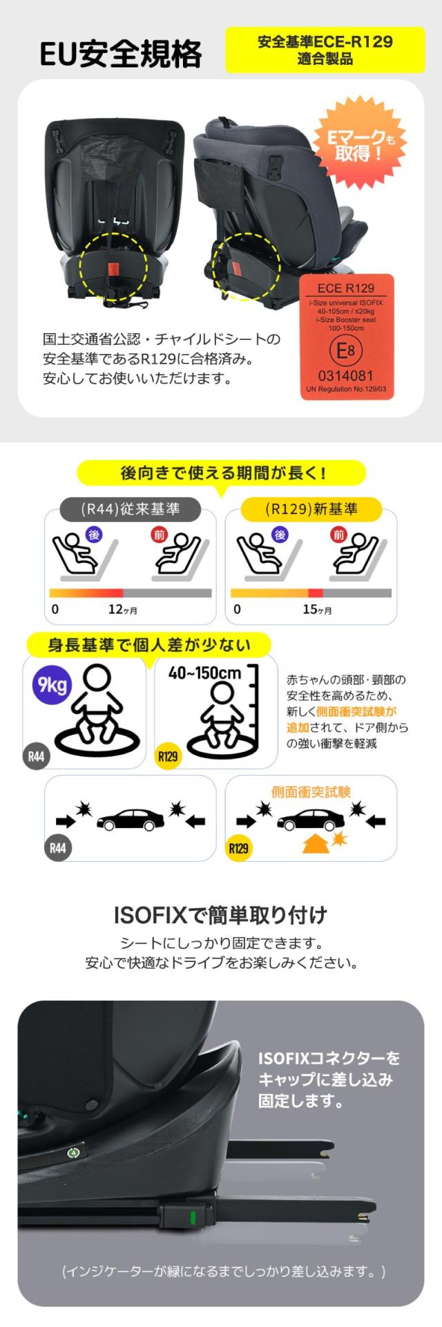 大切な子供のために、安全性にこだわったチャイルドシート