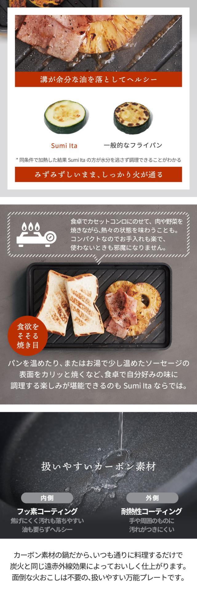 Sumi Ita grill スミ イタ グリル 日本製 グリルプレート 炭火焼 日本製