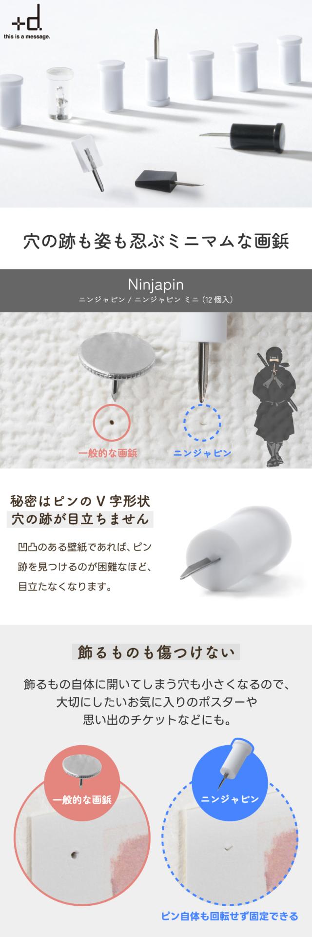 穴の跡も姿も忍ぶミニマムなピン