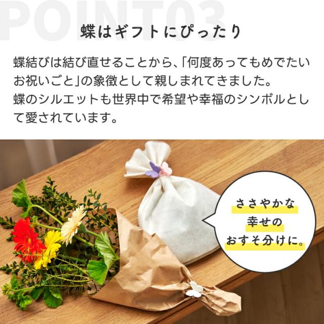 巻いて束ねて、くるっととまる　蝶のシリコーンバンド