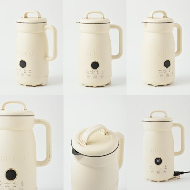 オートクックポット ブレンダー ブルーノ 自動調理ポット 0.6L ミキサー 自動調理メーカー 時短 ラクラク 簡単 豆乳 ペースト ポタージュ スムージー ミネストローネ 食べるスープ カレー 保温 洗浄 介護食 キッチン家電 BRUNO