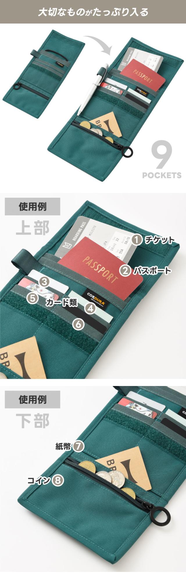9つのポケットで貴重品を守るネックウォレット