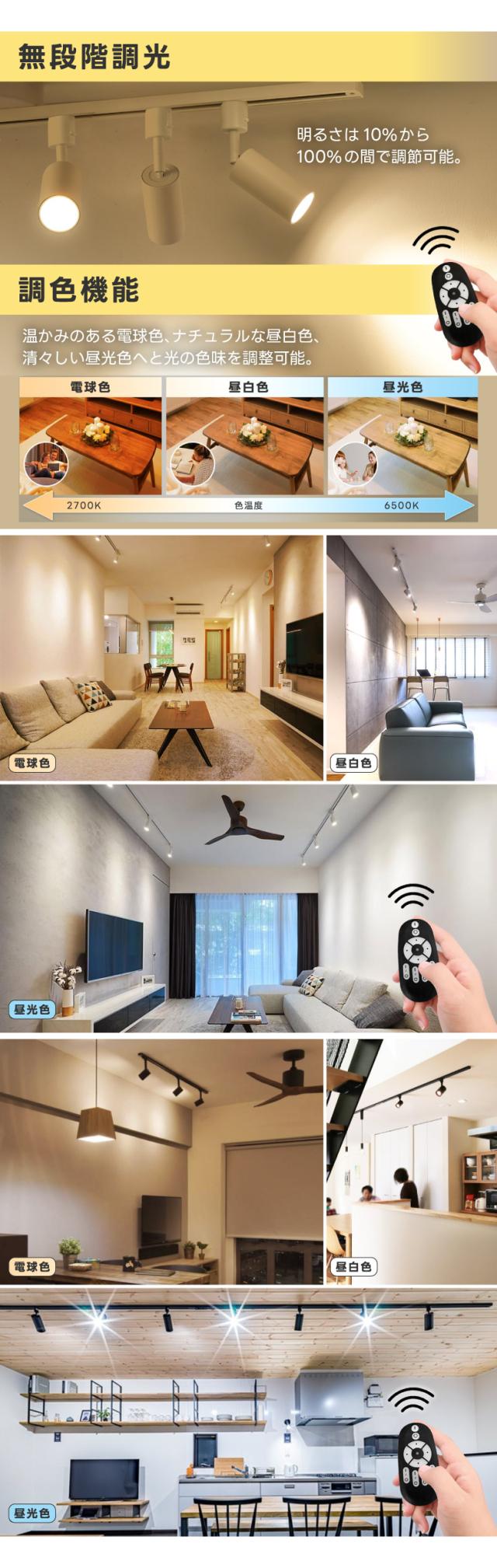 LEDダクトレール用スポットライト 4個セット 60W相当