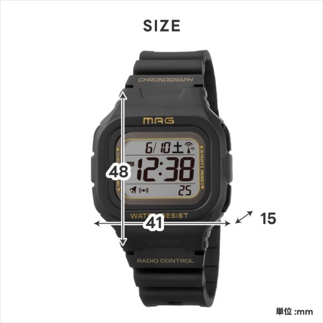 スマートな印象を与える電波ソーラー腕時計