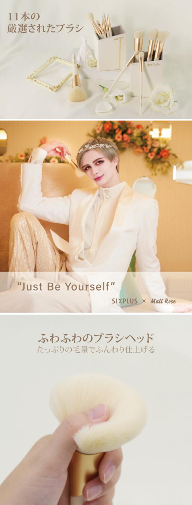SIXPLUS X MATT ROSE メイクブラシ 11本セット