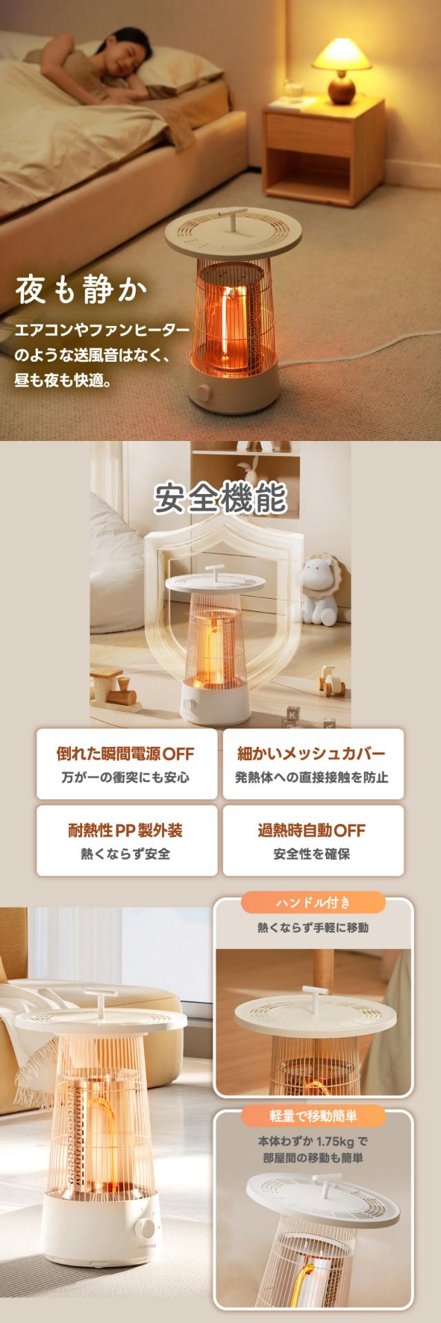 フードやドリンクの保温もできる速暖ヒーター