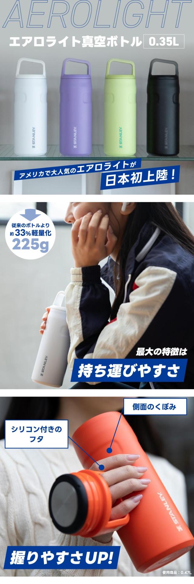 軽く持ち運びやすいエアロライト真空ボトル