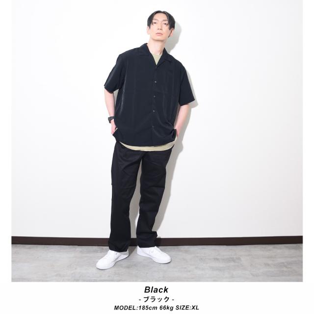 とろみのあるオープンカラーシャツ