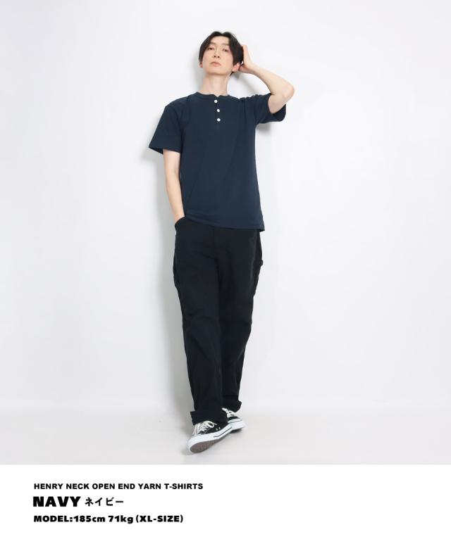 ヘンリーネックtシャツ