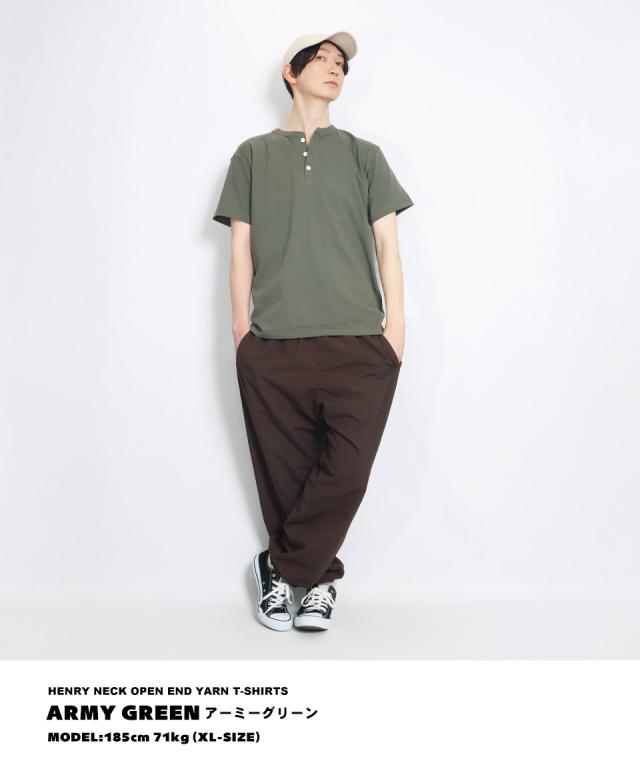 ヘンリーネックtシャツ