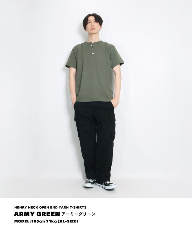 ヘンリーネックtシャツ
