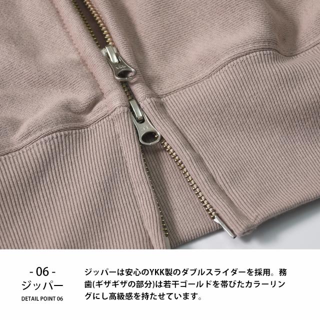 厚手ジップパーカー
